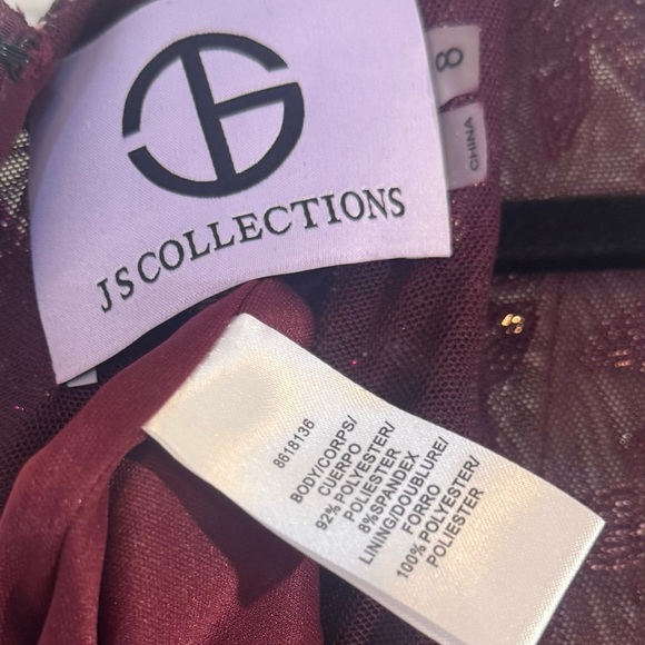 JS Collections Tessa Boat Neck Column Gown NWT Size 8 - Picture 8 of 9